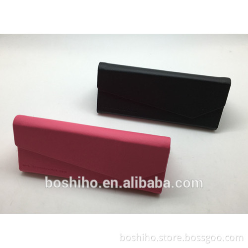 Boshiho wholesale leather folding eyeglass sunglasses case